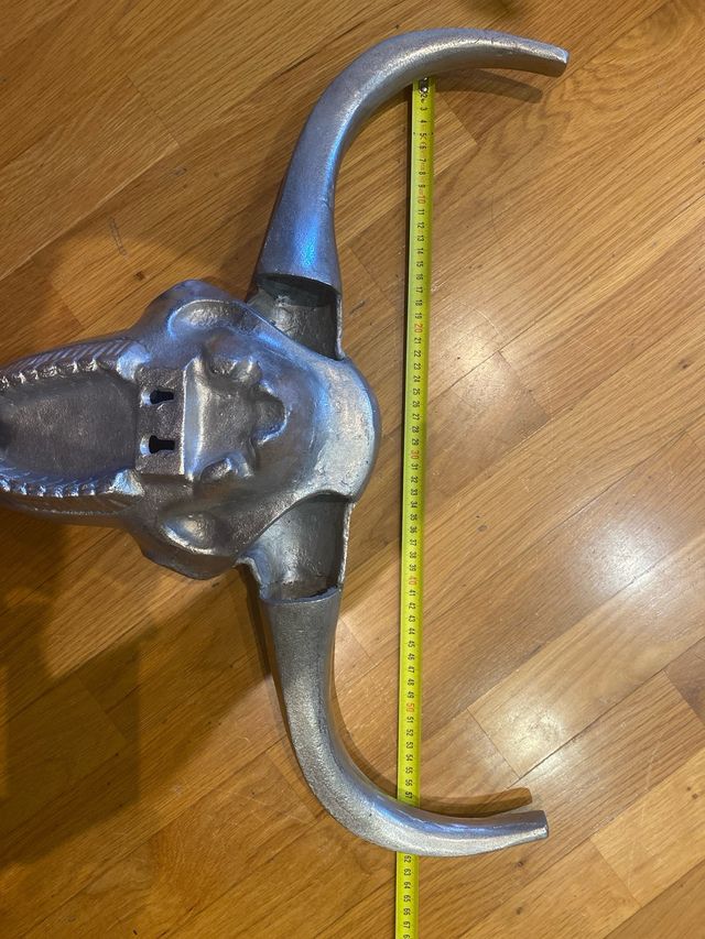 Cráneo Bisonte Aluminio Decoración