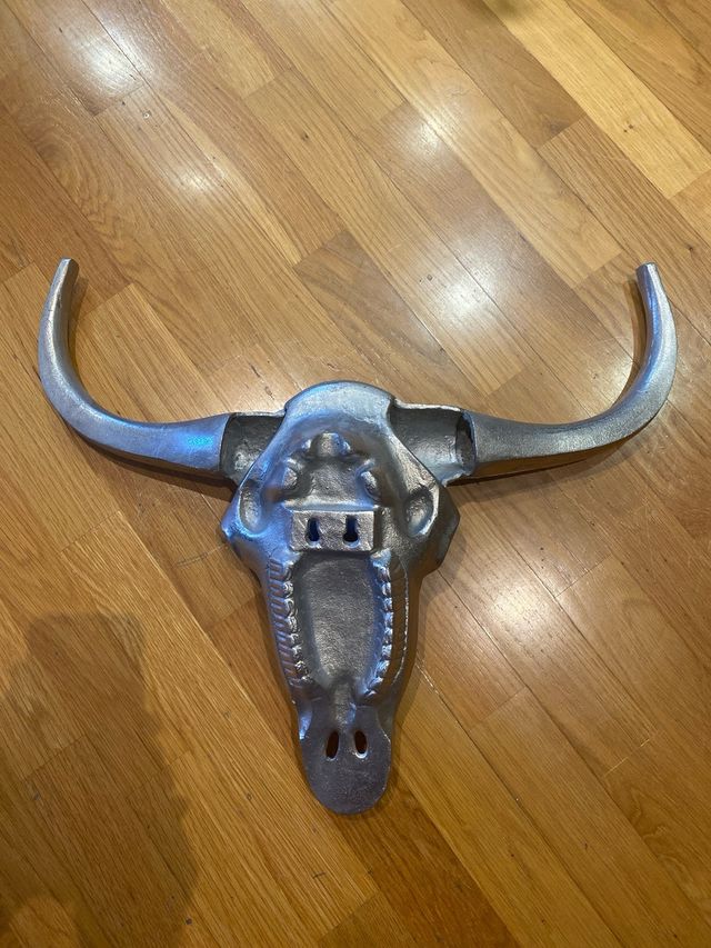 Cráneo Bisonte Aluminio Decoración