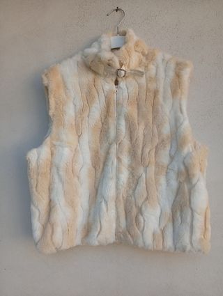 Gilet pelliccia sintetica MILA SCHONE beige