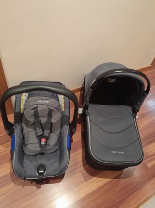 Carrito de bebé, capazo y silla de coche
