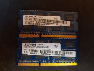 RAM Elpida 4GB DDR3 Portátil - 2uds
