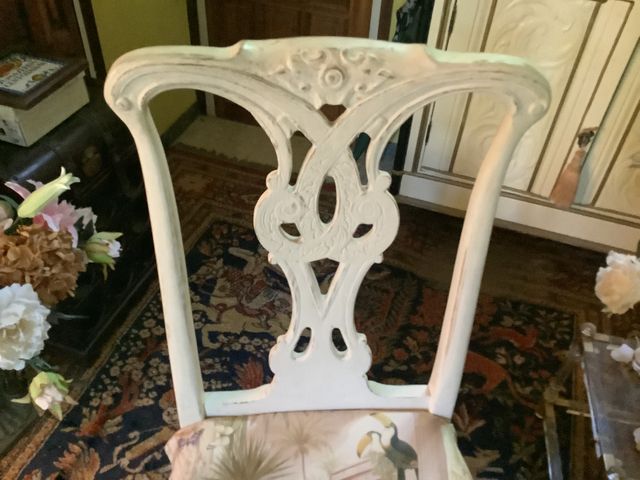 4 sillas de comedor - beige y blanco