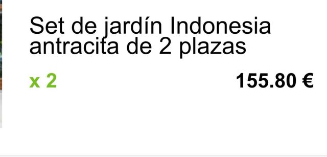 Mesa jardín antracita - 78x78cm