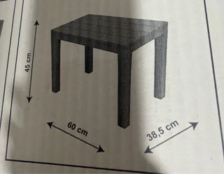 Mesa jardín antracita - 78x78cm
