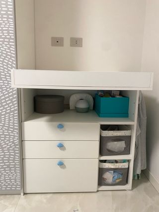 Fasciatoio bimbo bianco con cassetti
