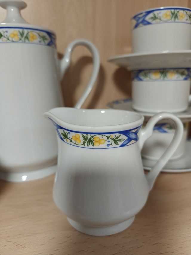 Juego café porcelana azul y blanco