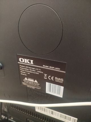 TV OKI 32" negra