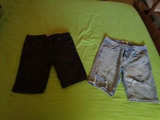 2 BERMUDAS VAQUERAS ROTAS 