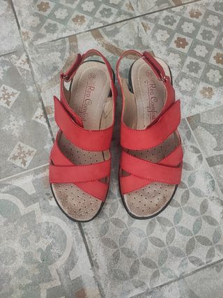 Sandalias Reo Comfort rojas - 39