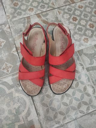Sandalias Reo Comfort rojas - 39