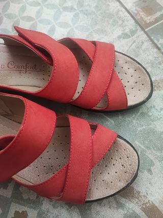 Sandalias Reo Comfort rojas - 39