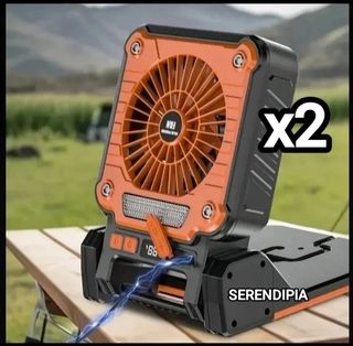 2 VENTILADORES SOLARES PORTÁTILES.