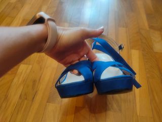 Sandalias azules n39 para boda o fiesta