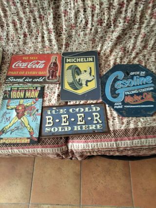 5 Placas publicitarias ( pueden ir sueltas )