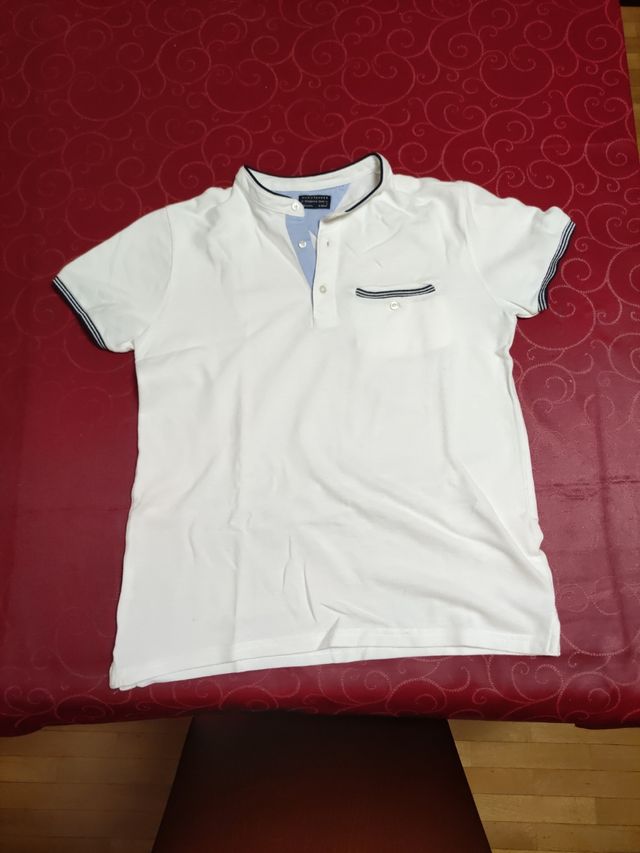 Polo Niki blanco manga corta, marca Nukutavake