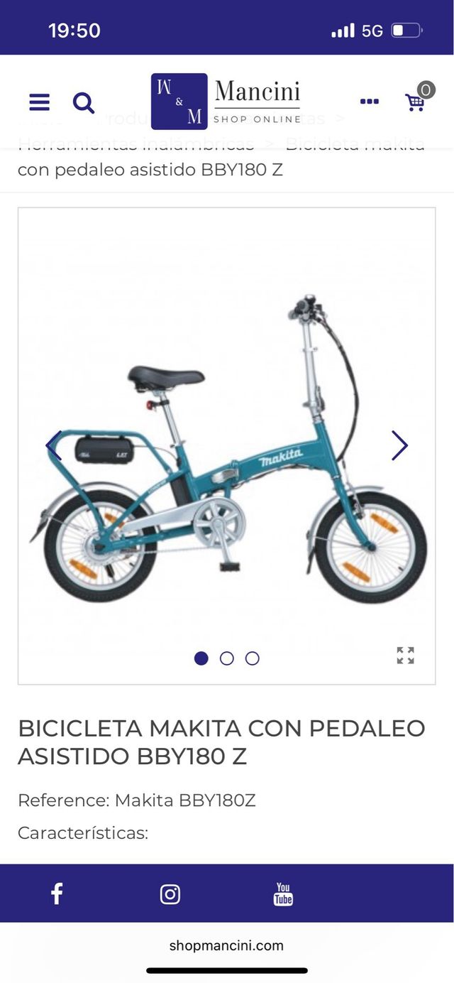 Bicicleta eléctrica plegable Makita