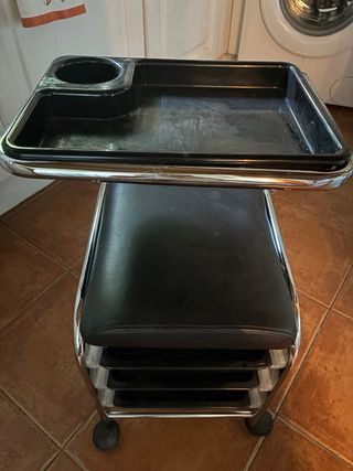 Carro auxiliar con cajones - negro