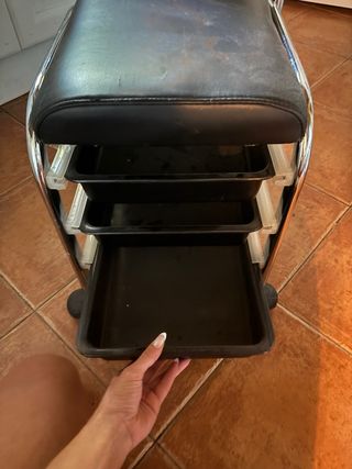 Carro auxiliar con cajones - negro