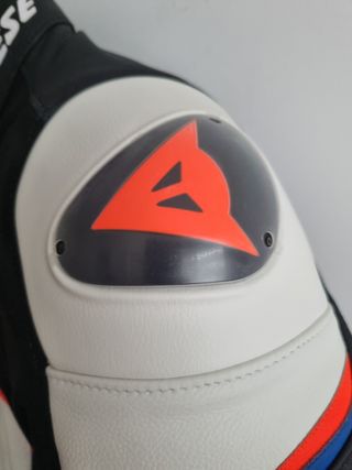 Giacca moto Dainese pelle bianca/nera