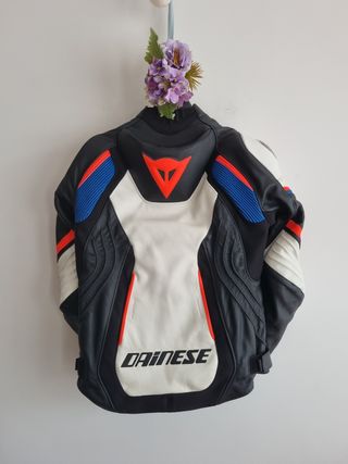 Giacca moto Dainese pelle bianca/nera
