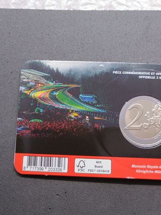 2€ commemorativo Coincard Belgio 2025 Spa