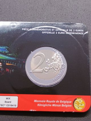 2€ commemorativo Coincard Belgio 2025 Spa