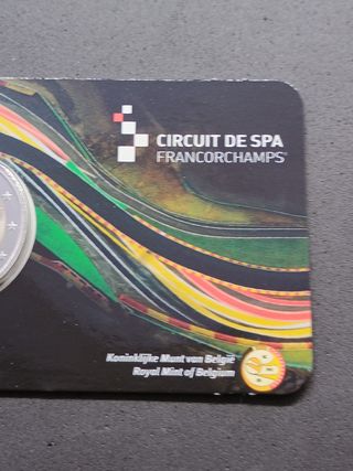 2€ commemorativo Coincard Belgio 2025 Spa