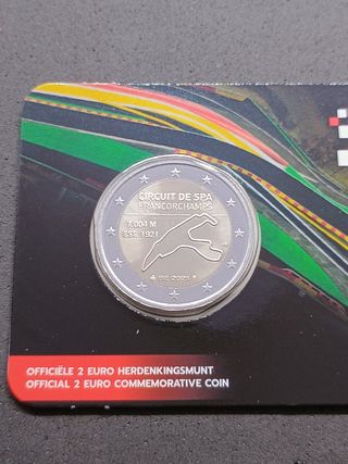 2€ commemorativo Coincard Belgio 2025 Spa