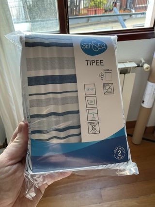 Cortina ducha Tipee 180x200cm (nueva, sin abrir)