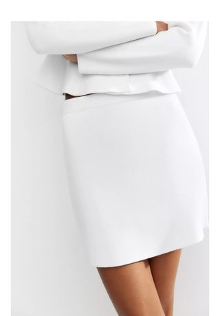 Falda Zara blanca talla S