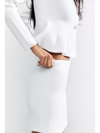 Falda Zara blanca talla S