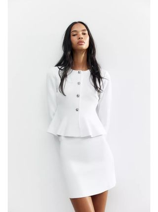 Falda Zara blanca talla S