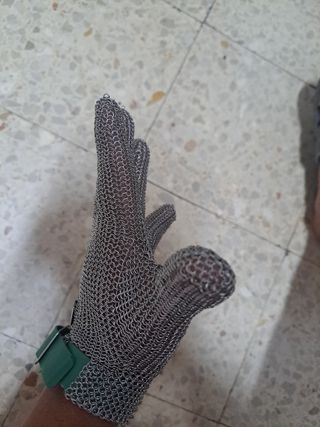 Guante Malla Acero EuroFlex Verde