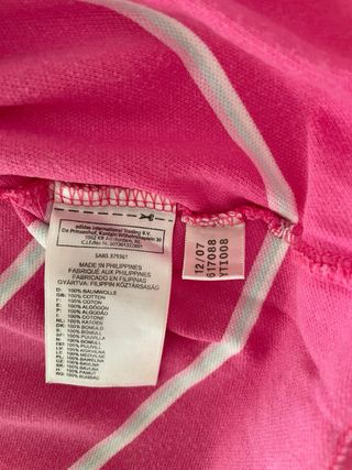 Polo Adidas M rayas rosa-blanco