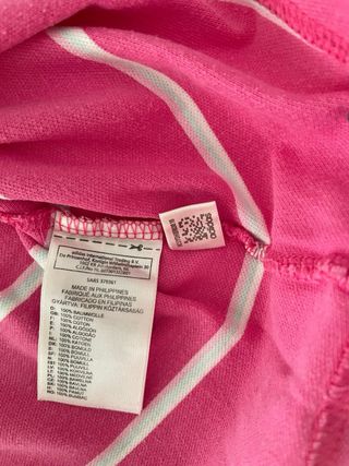 Polo Adidas M rayas rosa-blanco