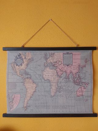Mapa mundi antiguo decorativo