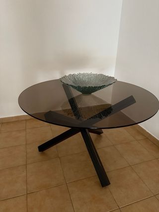 Mesa centro cristal 120cm - Moderna