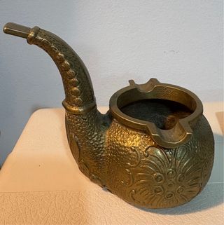 Cenicero nautico de bronce.