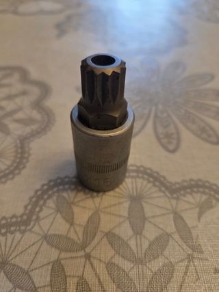 Llave vaso XZN M16 inviolable Audi/Seat/Vw/Skoda