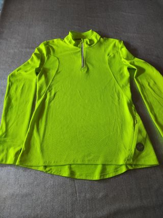 Camiseta Roxy running manga larga - Amarillo Fluo