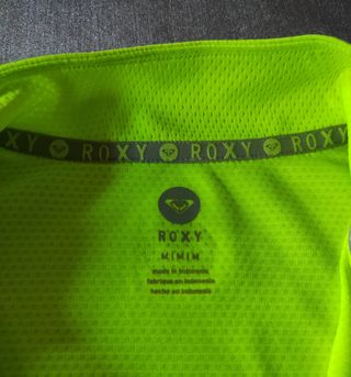 Camiseta Roxy running manga larga - Amarillo Fluo