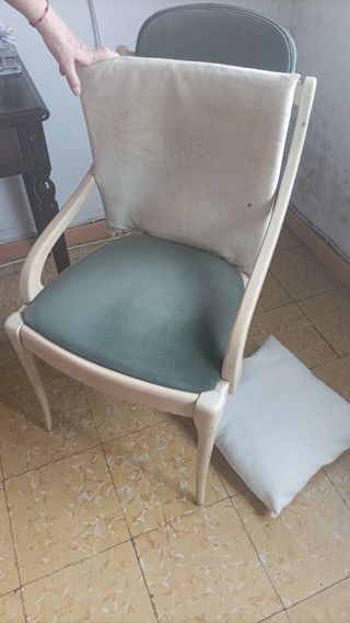 6 sillas antiguas de madera