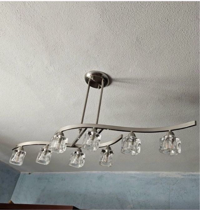 Lámpara techo moderna 8 luces led.