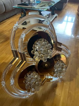 Lampara techo 3 luces cristal