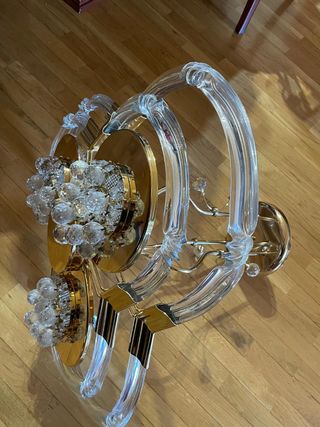 Lampara techo 3 luces cristal