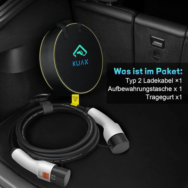 Cable Carga Coche Eléctrico 22kW 5m