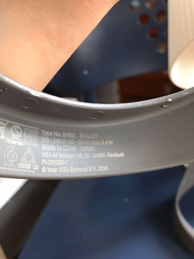 2 Lampade da tavolo IKEA - Grigio e Bianco