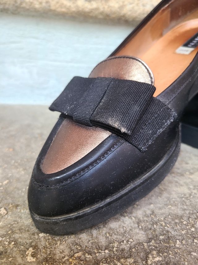 Mocassini Fratelli Rossetti neri e oro