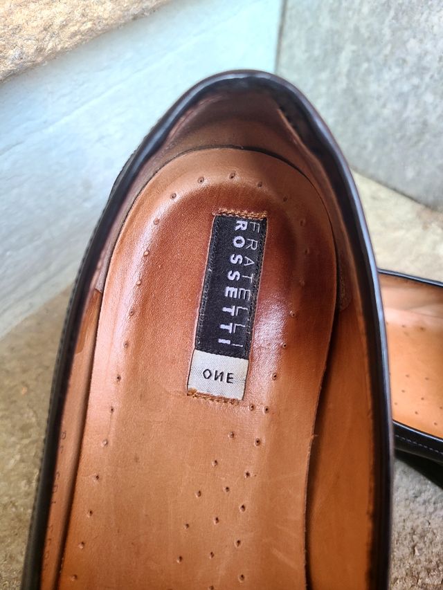 Mocassini Fratelli Rossetti neri e oro