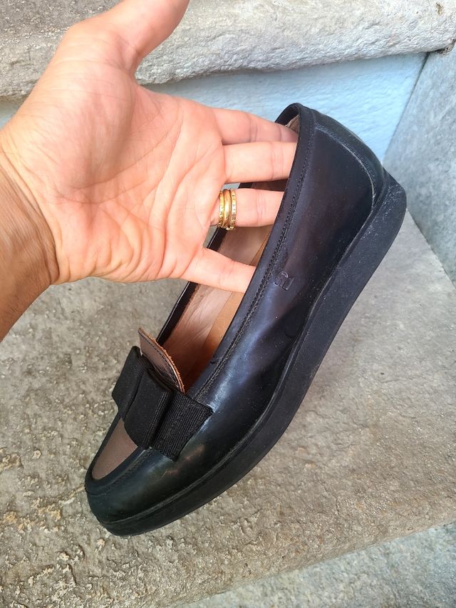 Mocassini Fratelli Rossetti neri e oro